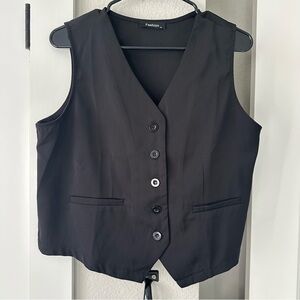 Black Vest & Shorts Matching Set